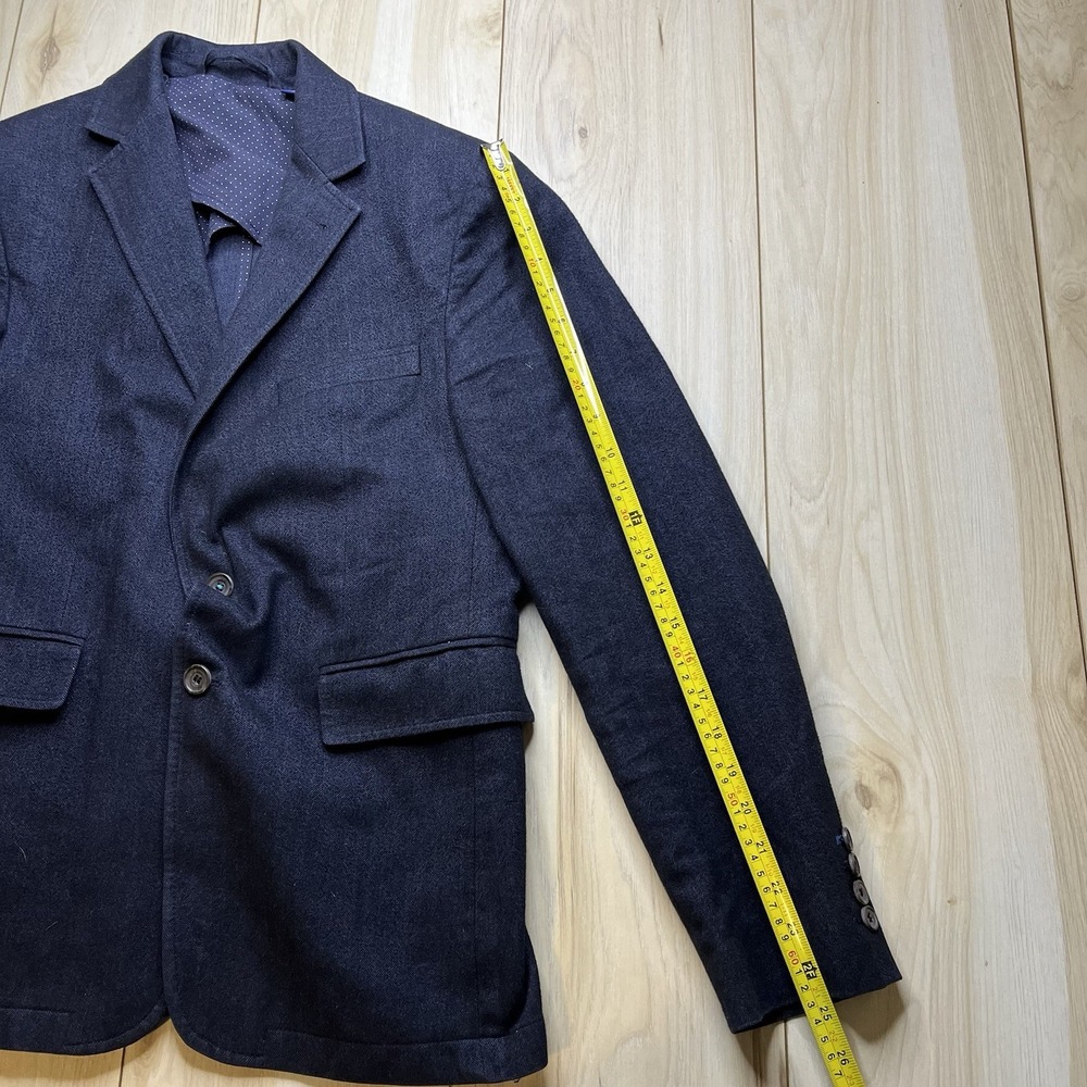 Boden Unlined 100% cotton Sports Coat Blazer 2 Button Navy Blue Womens Size 38R - Picture 13 of 16